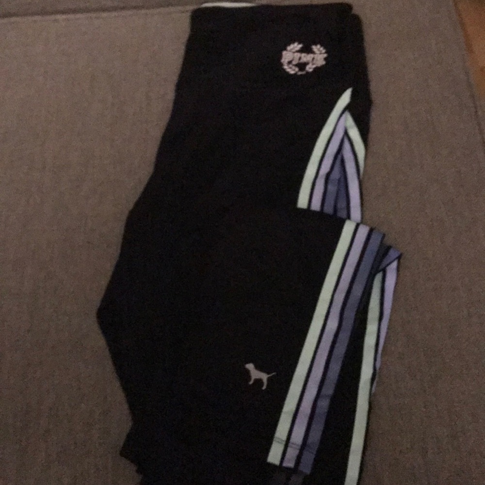 PINK side stripe high waisted leggings